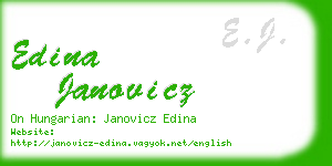 edina janovicz business card